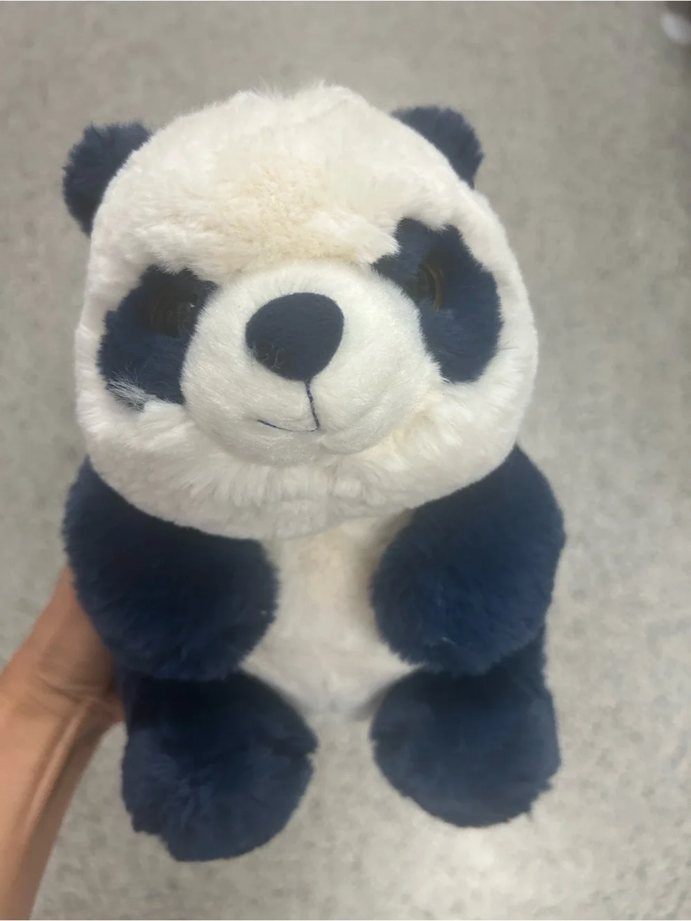 NWT ultra soft Plush Panda Stuffed Animal - Navy & White